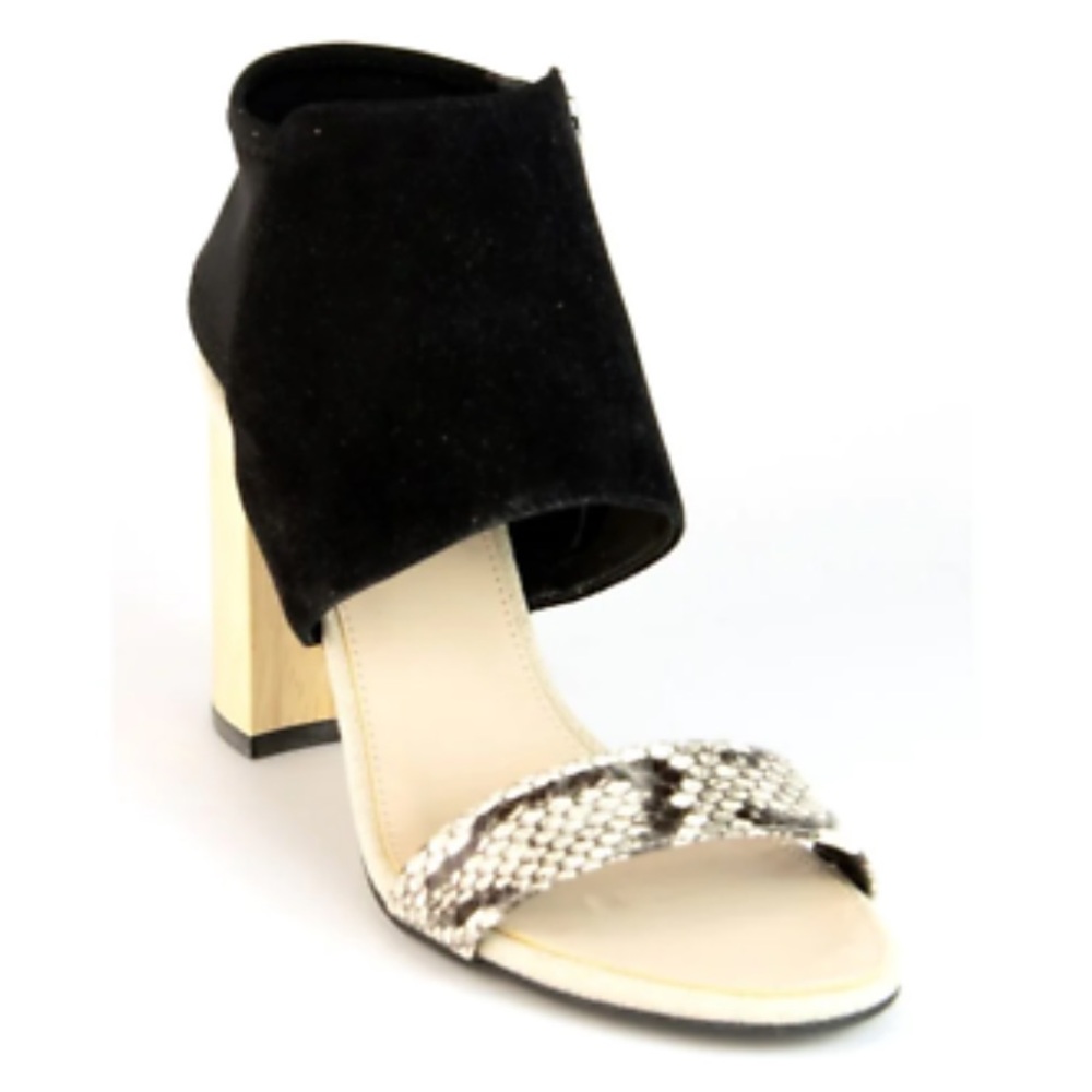 Pelle Moda Block Heel Sandals – Black & Cream – Size 6 – Worn Once